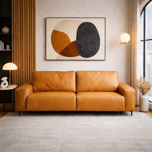 Aldershot Sofa by Divine Sofas
The Aldershot Sofa features enhanced DivineMembrane cushioning, padded armrests, and additional back support, all within a minimalist design. Crafted by specialists, this leather sofa ensures comfort and relaxation.