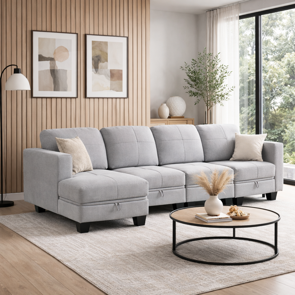 Dewsbury Sofa by Divine Sofas! Designed with extra cushioning for ultimate relaxation, this sofa also offers hidden storage spaces for added convenience. Perfect for any living space, elevate your lounging experience with the Dewsbury Sofa.