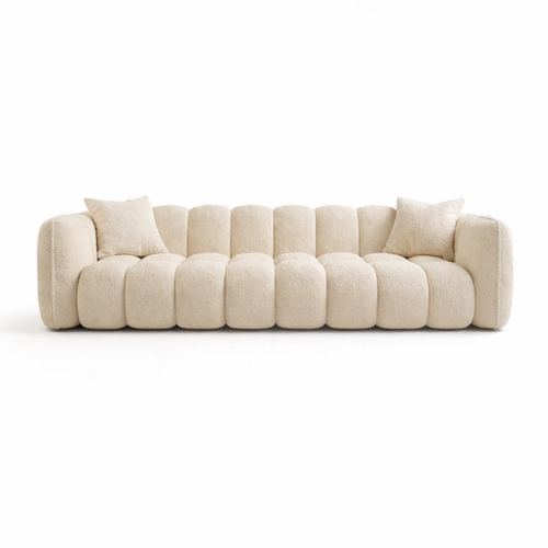 Albans Sofa by Divine Sofas. The cream beige highly cushioned and cosy backrest and arm rests provide the perfect spot to relax and unwind. Handcrafted in a stylish modern minimal design, this sofa is a must-have for any home.