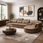 broxtowe brown couch large oversized smart built in speaker electric settee by Divine Sofas 