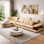 broxtowe cream couch large oversized smart built in speaker electric settee by Divine Sofas 
