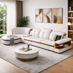 broxtowe white couch large oversized smart built in speaker electric settee by Divine Sofas 