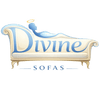 Logo of 'Divine Sofas' with a stylized couch and angelic figure on a white background